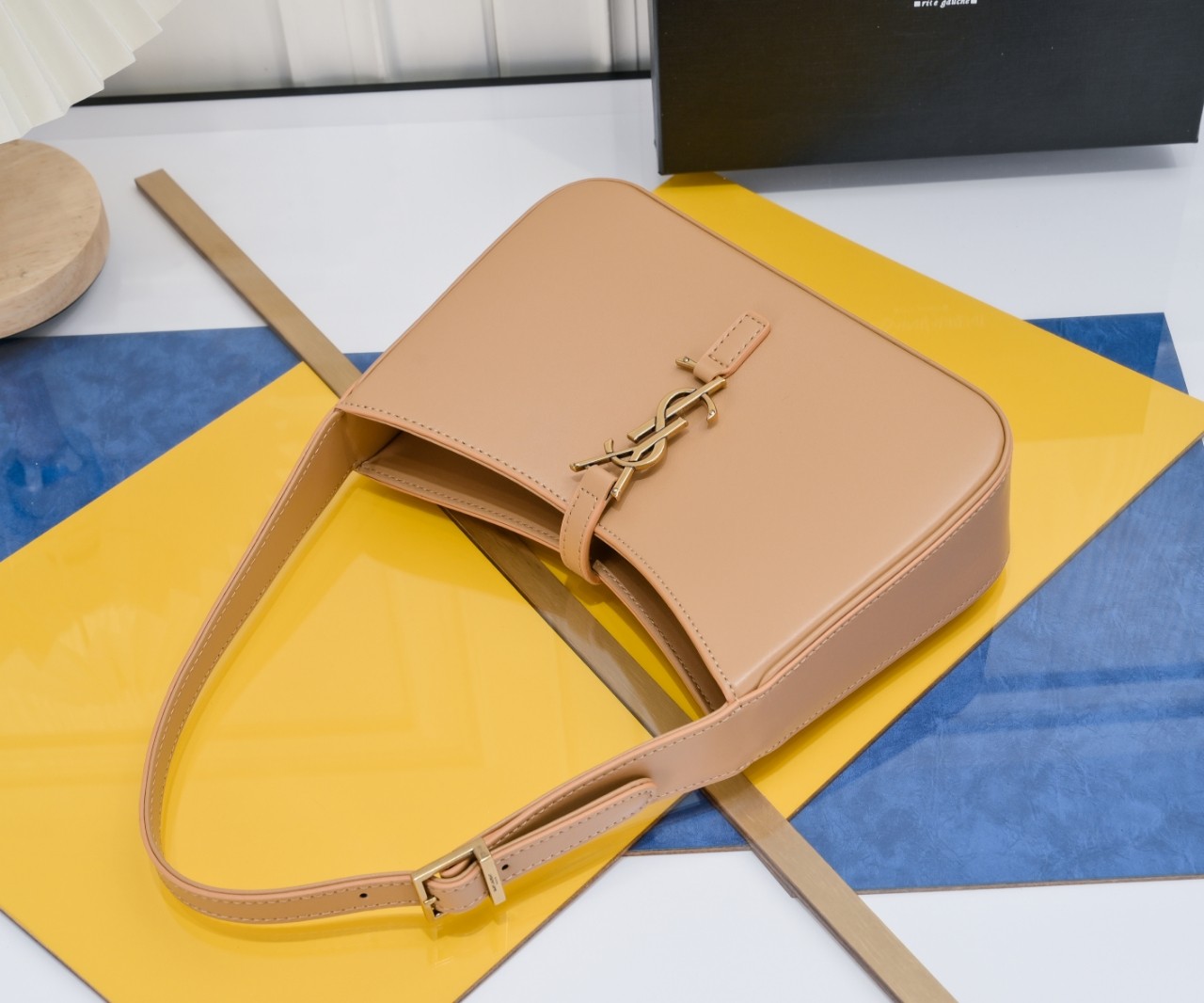 Lady Designer Fashion Le 5 à 7 Hobo Bag Leather-Beige - Bag - Gorchic - $121.99