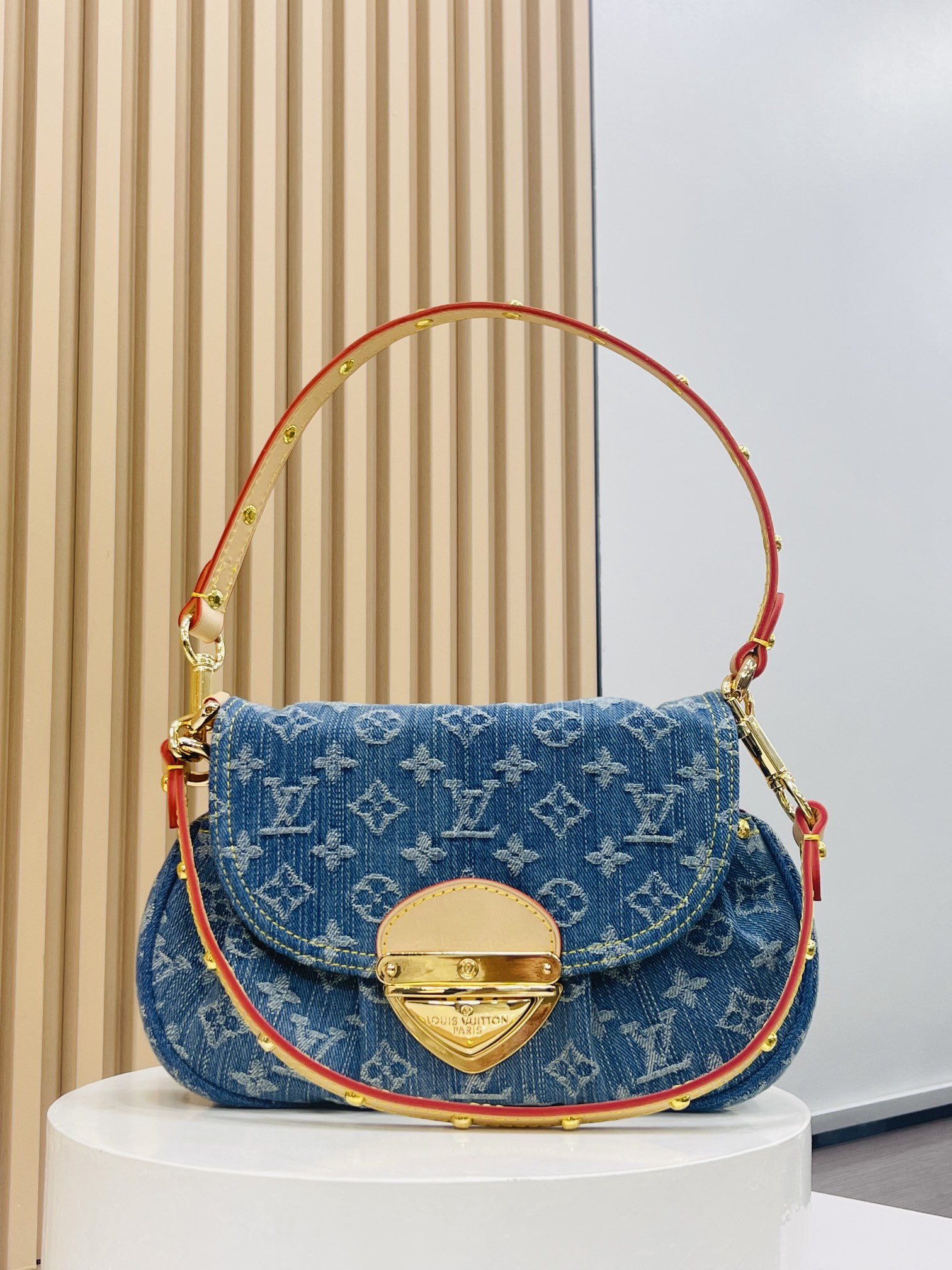 Designer Monogram New  Remix Sunset Denim bag - Gorchic - $131.99