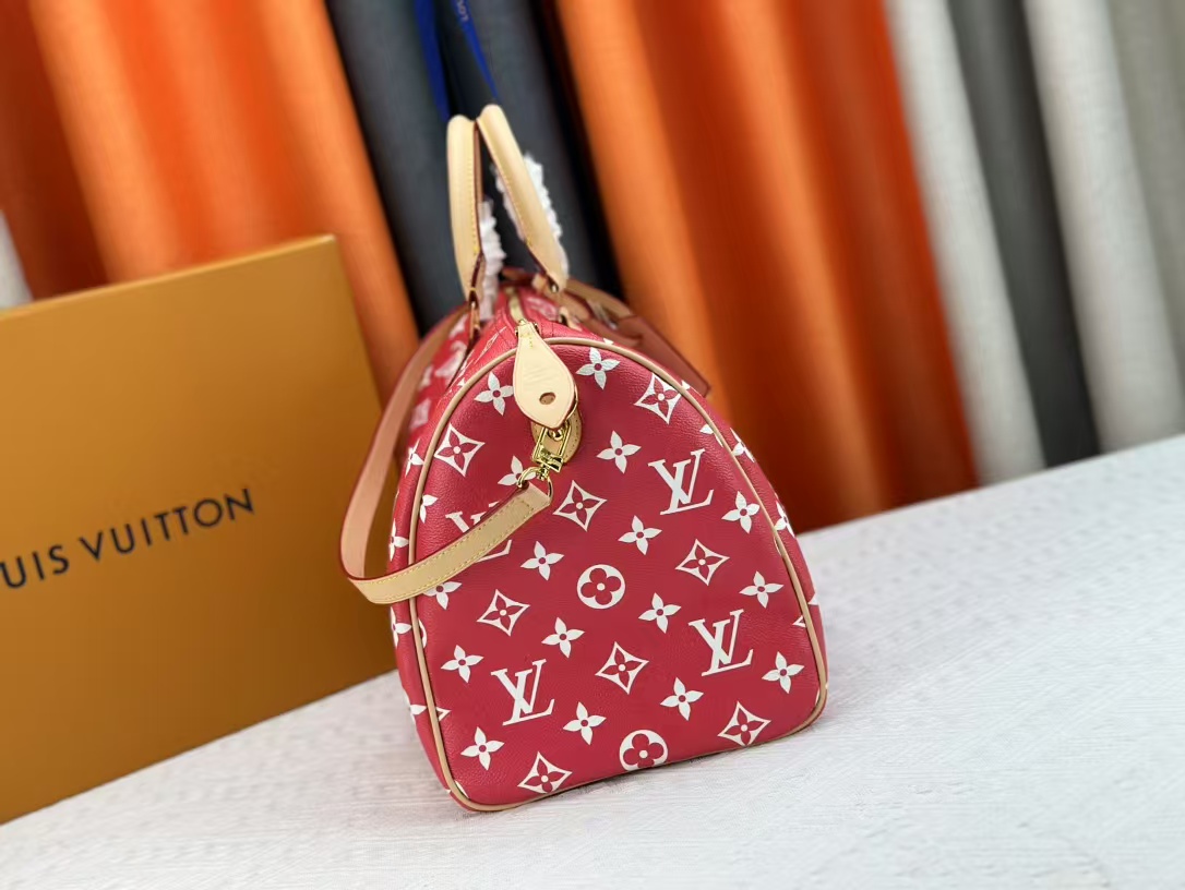 Designer Monogram Speedy P9 Bandoulière 40 - Red- Bag - Gorchic - $150.99