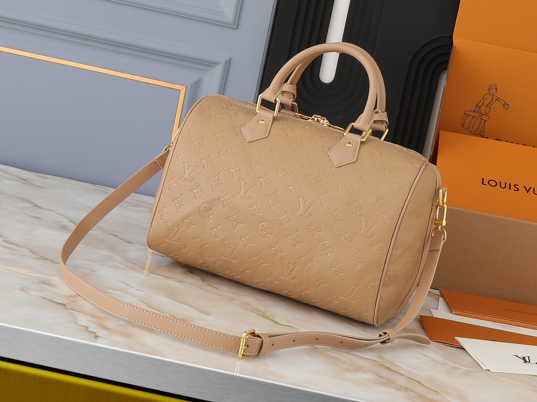 Designer Monogram Speedy Soft 30 Bag-Beige - Bag - Gorchic - $124.99