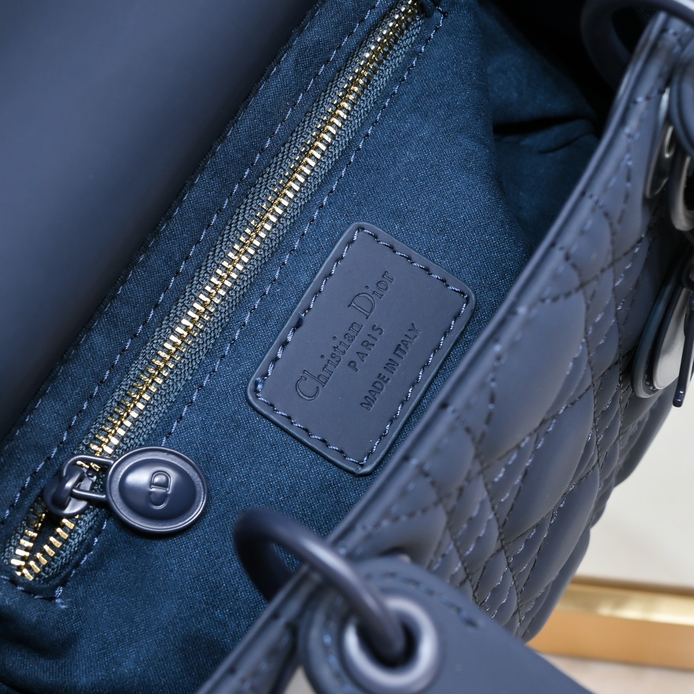 D Inspired Medium Lady D Inspired Bag Blue Ultramatte Calfskin - Bag - Gorchic - $146.99