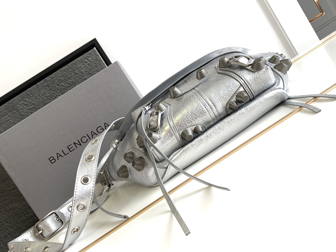 Hourglass iconic Crossbody Belt Sliver Bag - Gorchic - $178.99