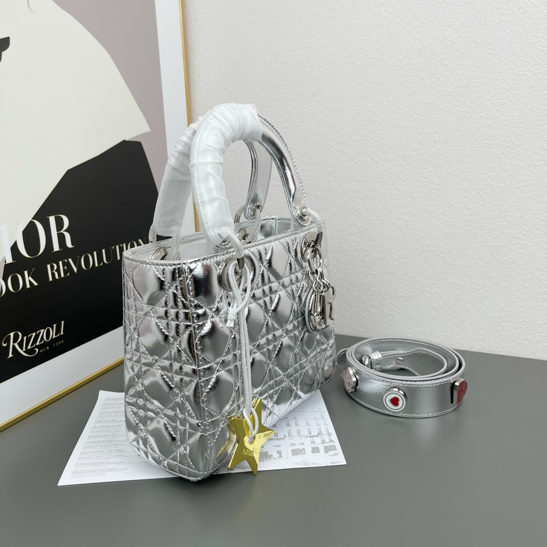 D Inspired Small Lady D Inspired Bag Cannage Calfskin - Bag - Gorchic - $167.99