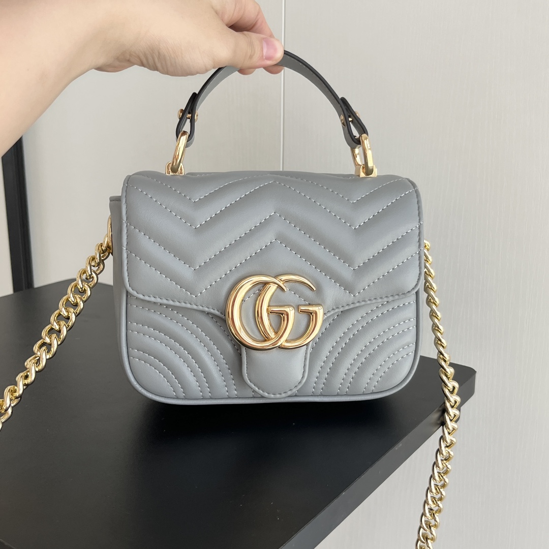 Double-G GG Marmont Mini Top Handle bag - Gorchic - $128.99