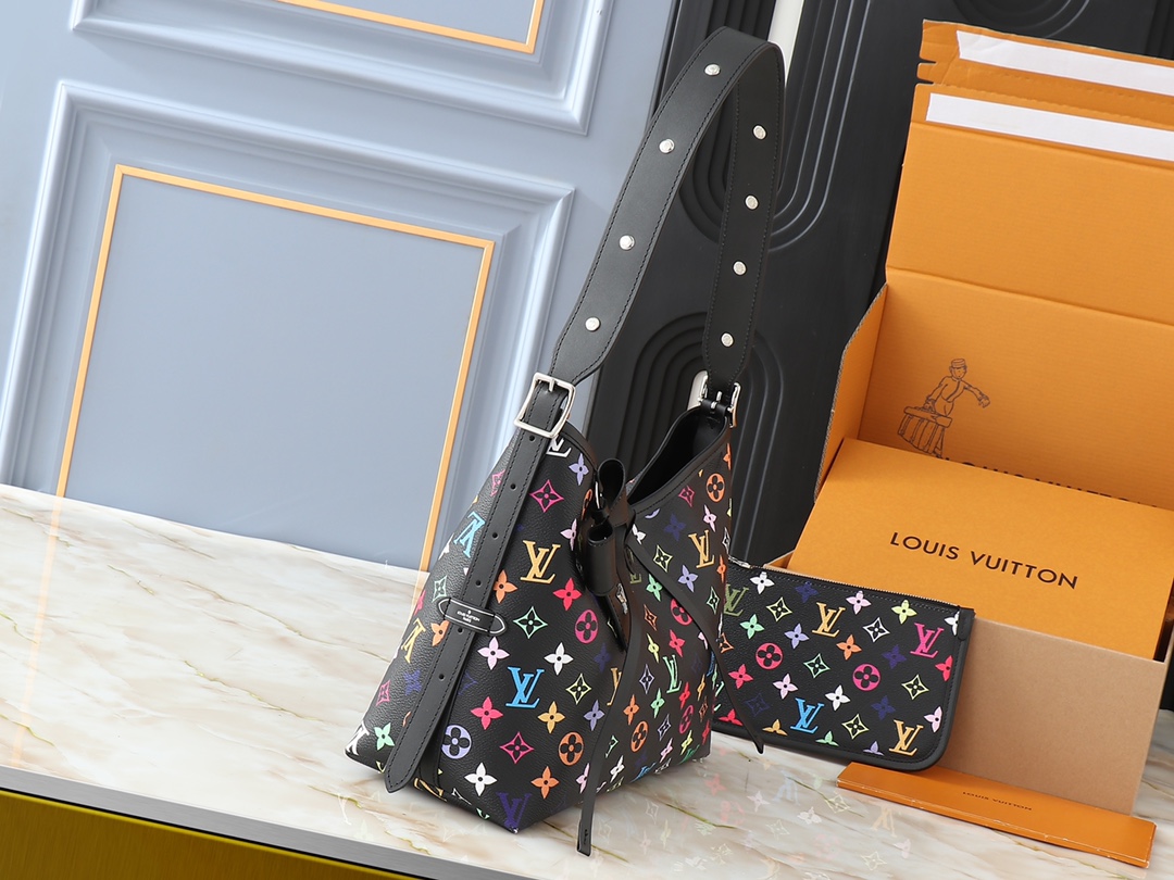 Designer Monogram x Murakami  x TM CarryAll PM Black Bag - Gorchic - $119.99