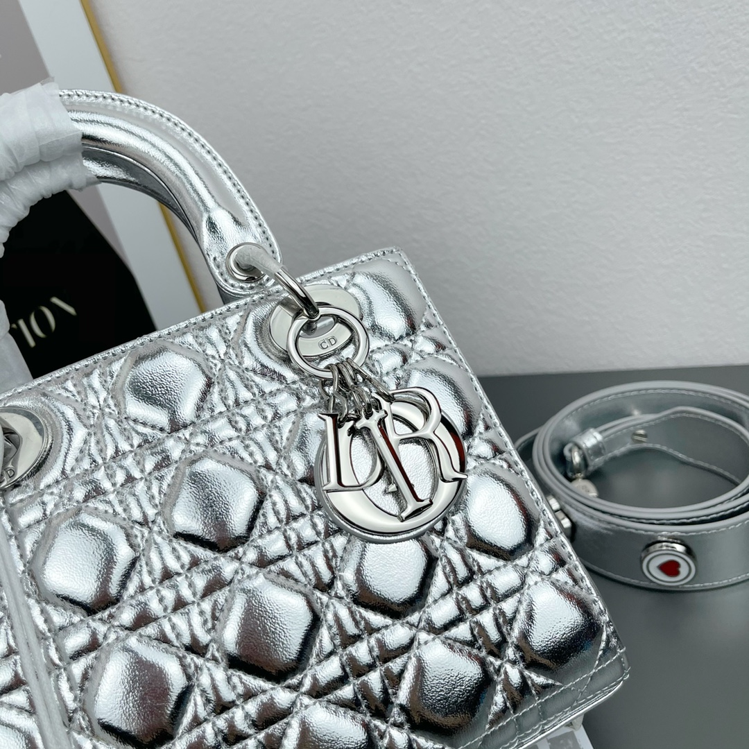 D Inspired Small Lady D Inspired Bag Cannage Calfskin - Bag - Gorchic - $167.99