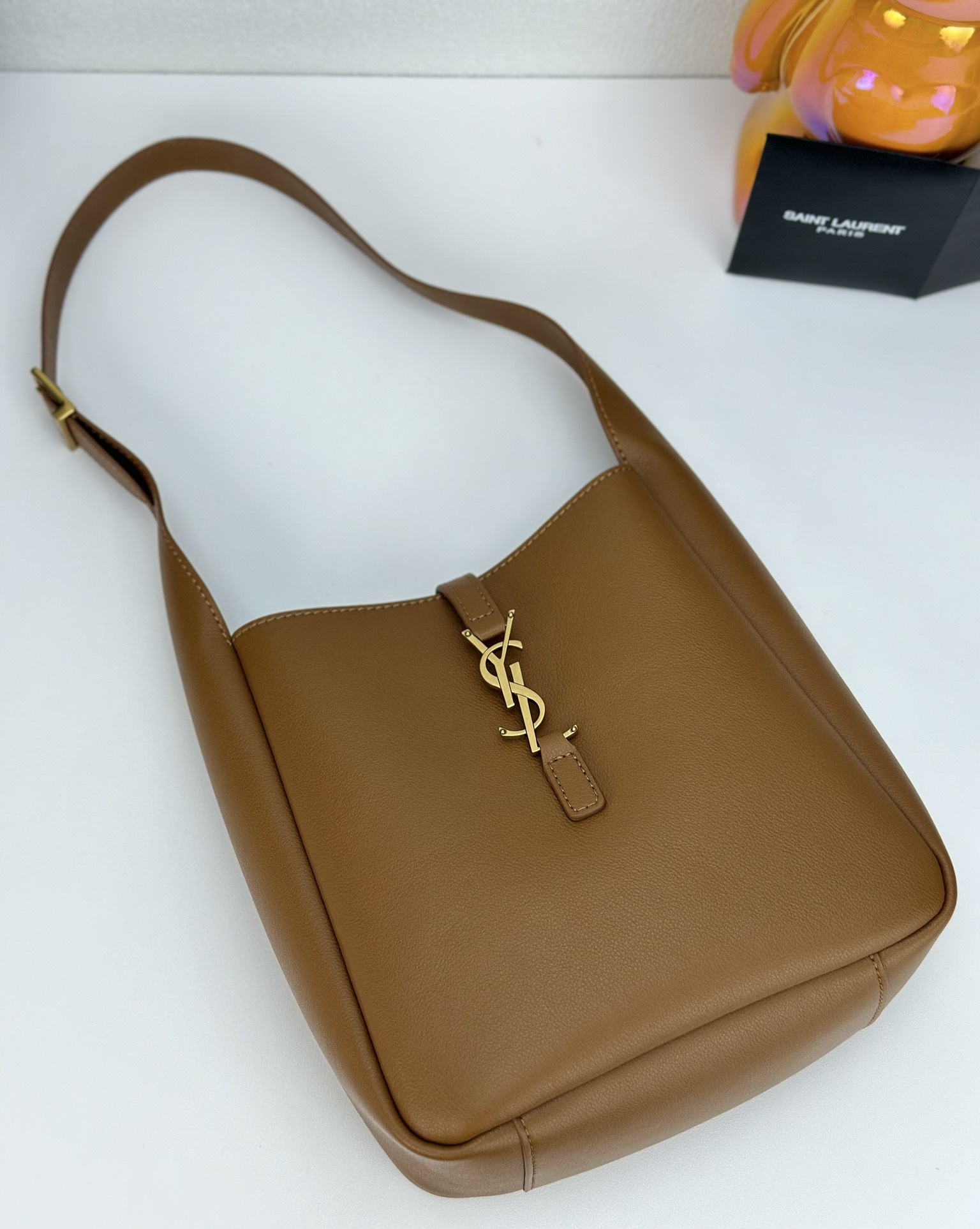 Lady Designer LE 5 À 7 small bag in soft python Brown - Bag - Gorchic - $165.99