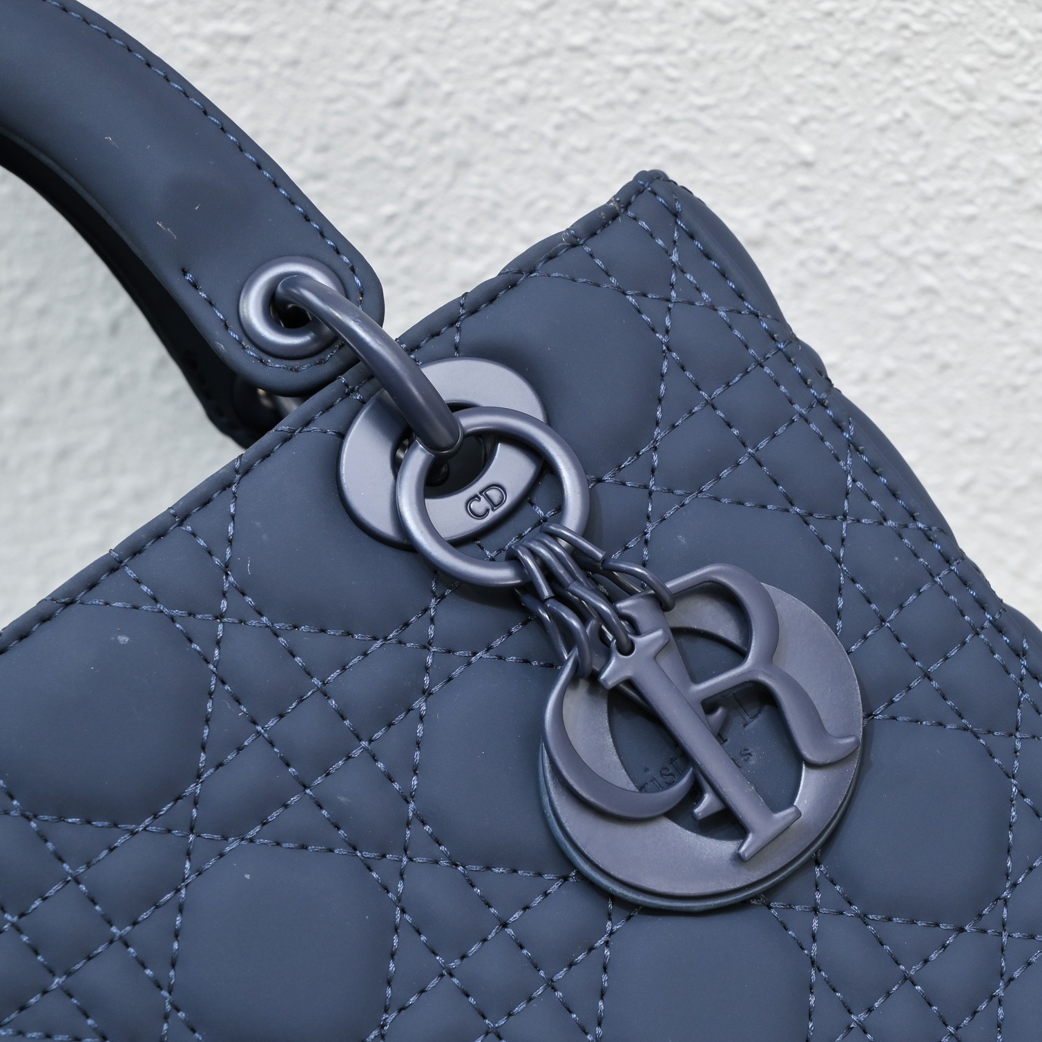 D Inspired Medium Lady D Inspired Bag Blue Ultramatte Calfskin - Bag - Gorchic - $146.99