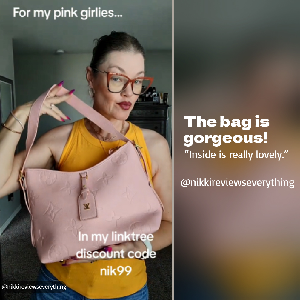 Designer Monogram  CarryAll PM - Pink Bag - Gorchic - $114.99