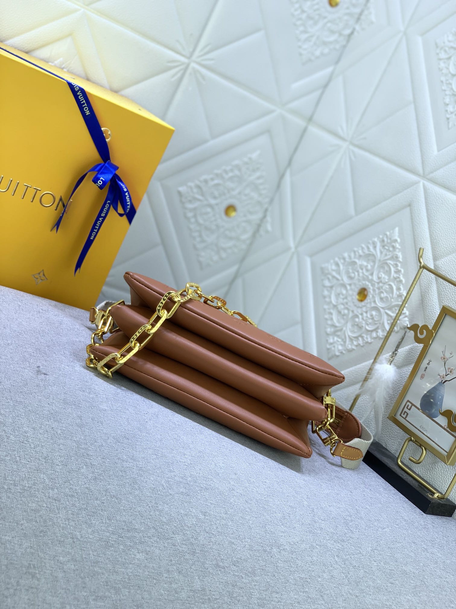 Designer Monogram Coussin PM Dark Brown Small Handbag - Gorchic - $128.99