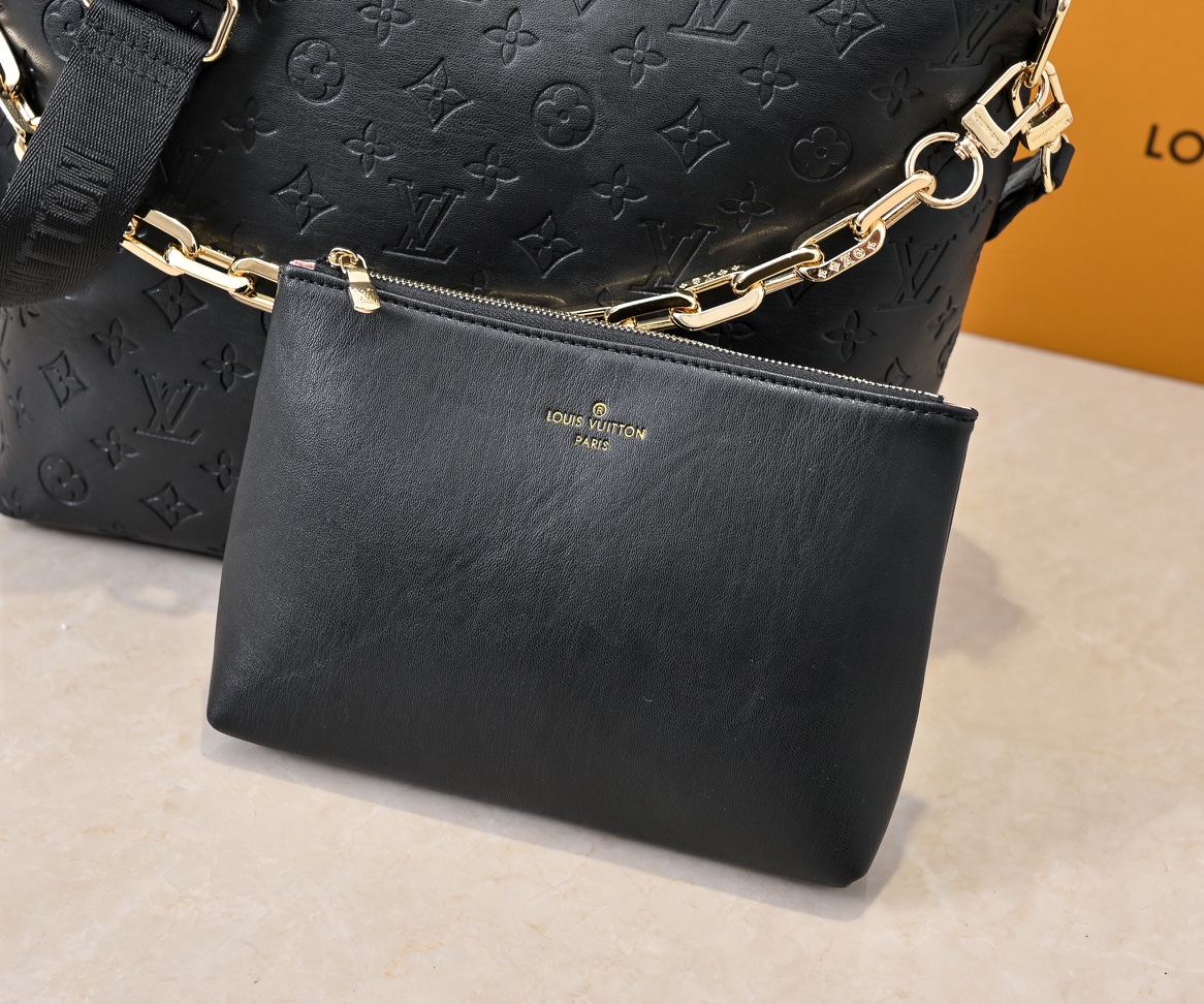 Designer Monogram Coussin Hobo MM Black Bag - Gorchic - $122.99
