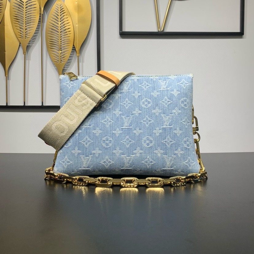 Designer Monogram Coussin Demin Small Handbag - Gorchic - $128.99