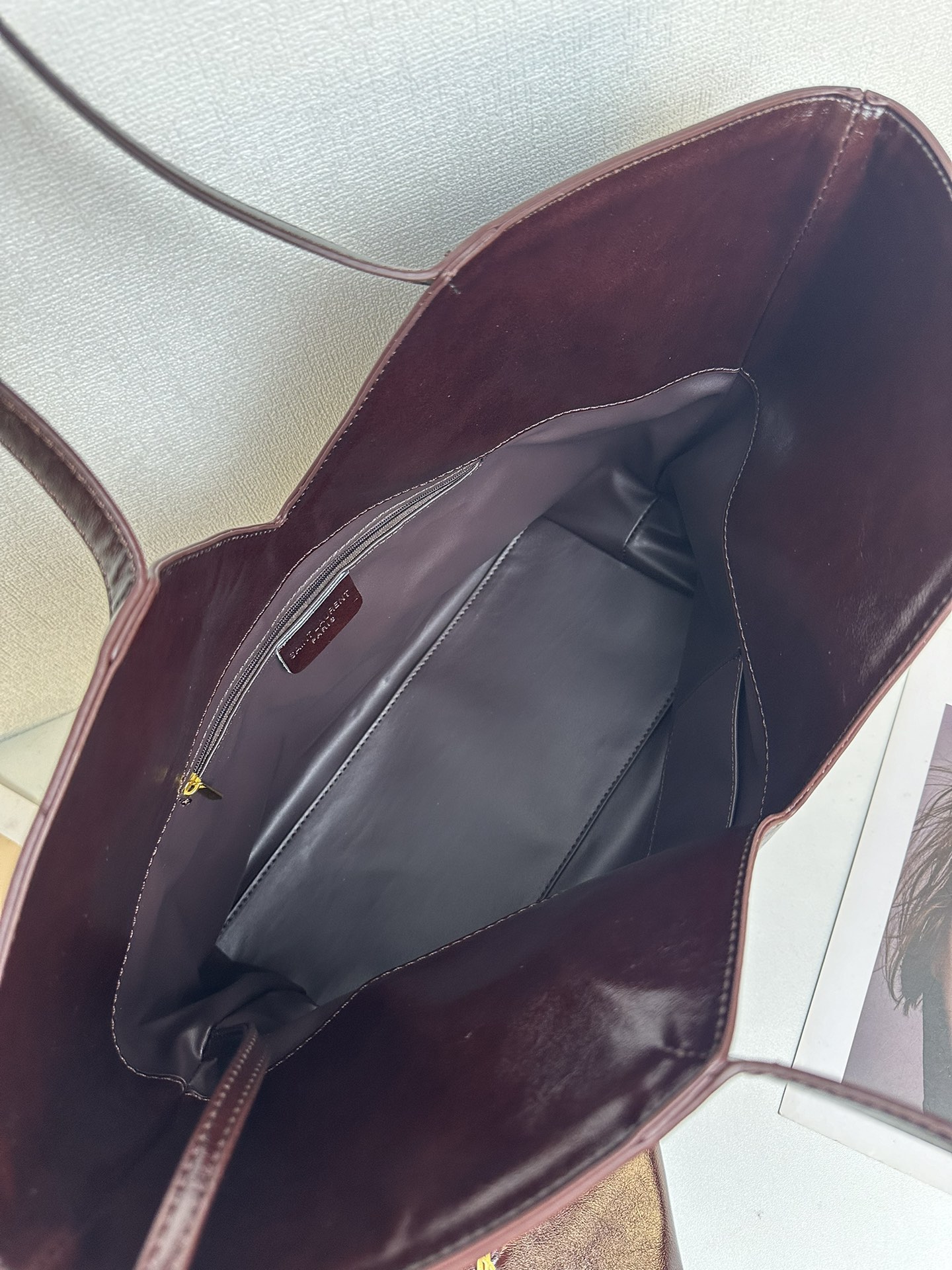 Lady Designer Oversized Tote Bag - Burgundy Bag - Gorchic - $153.99