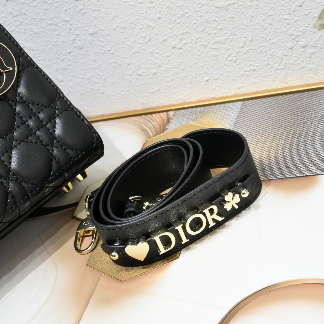 D Inspired Small Lady D Inspired Bag Black Cannage Calfskin - Bag - Gorchic - $144.99