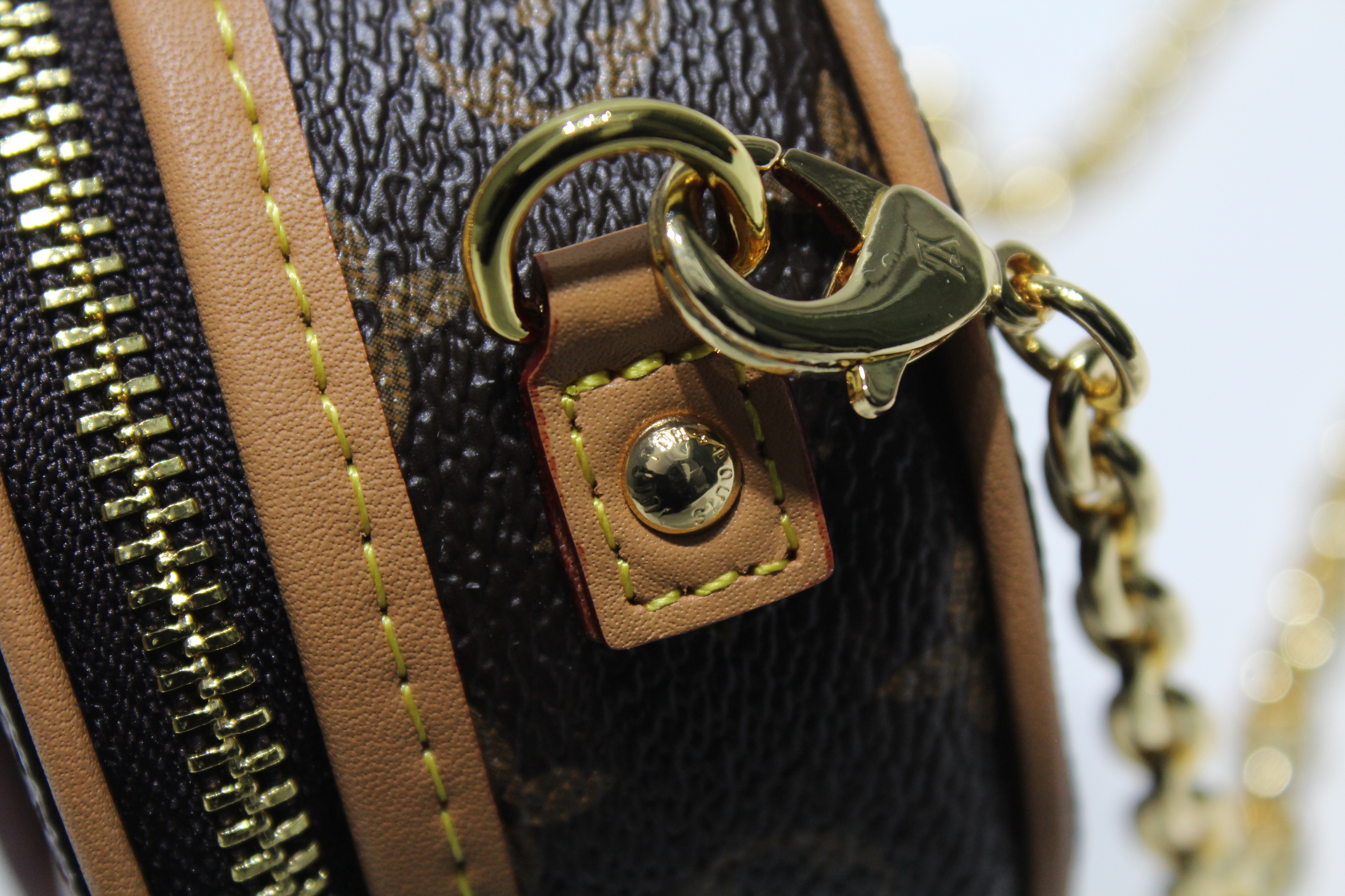 Designer Monogram Canvas Boite Chapeau Necklace Bag - Gorchic - $181.99