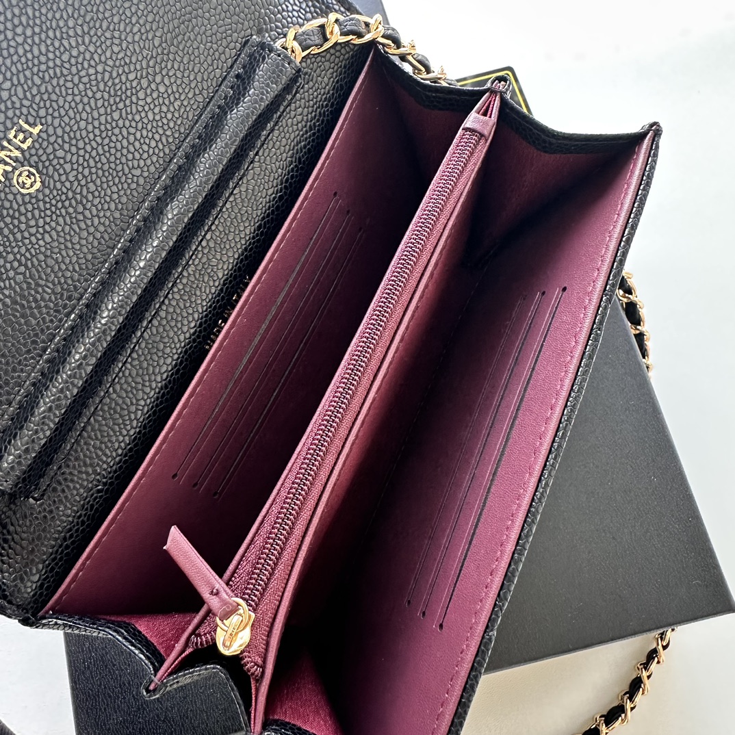 CC Inspired Chain Shoulder Crossbody Small Bag - Black Fish Seed Print Bag - Gorchic - $109.99