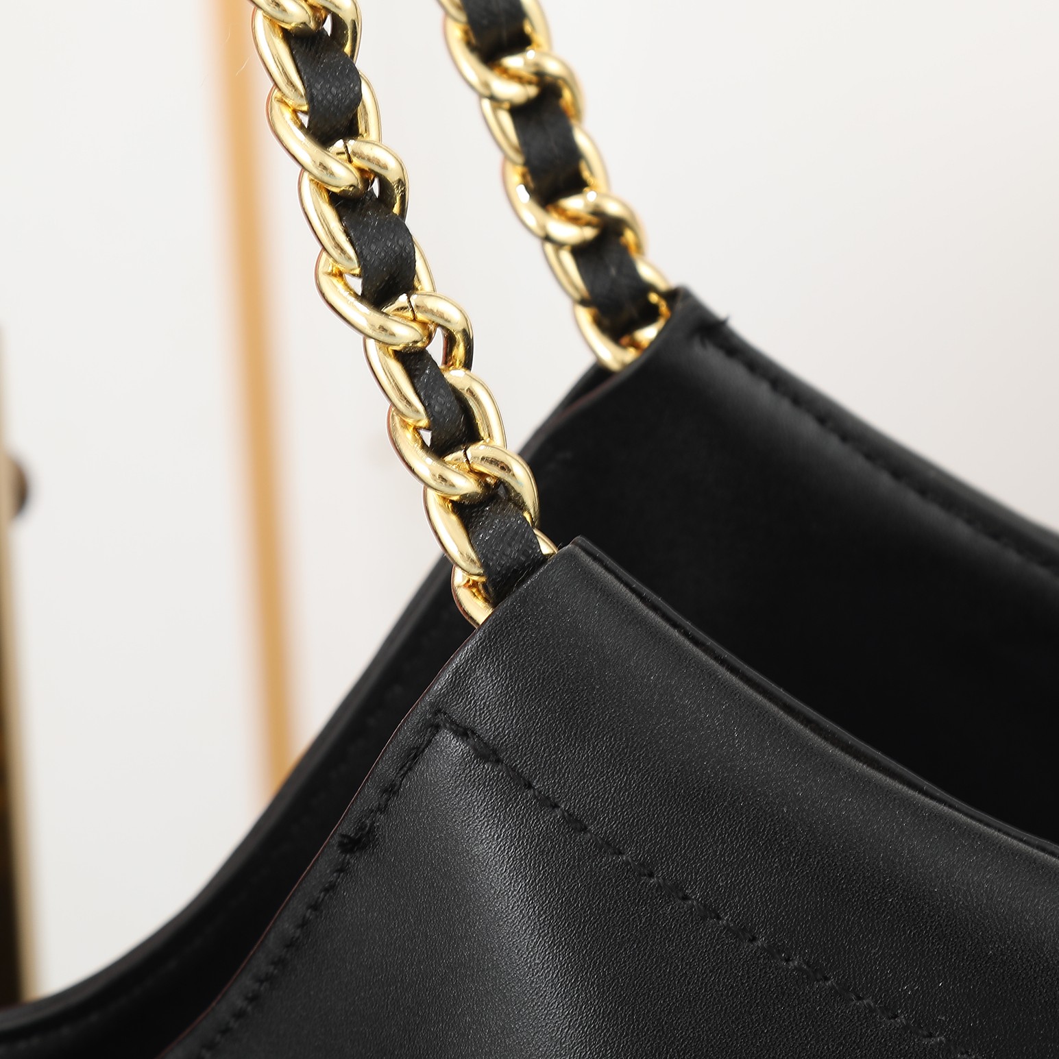 Saffiano texture New 21 Tote Shopping Bag - Gold Label Bag - Gorchic - $163.99