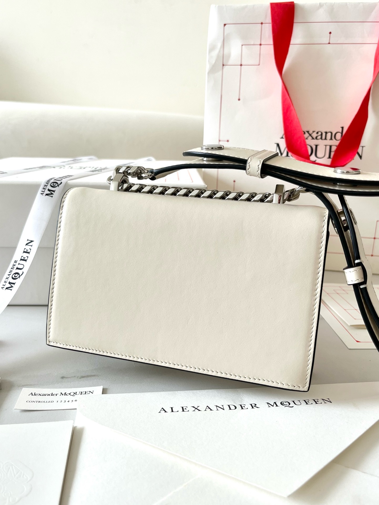 McQueen mini Jewelled satchel bag - Gorchic - $297.99