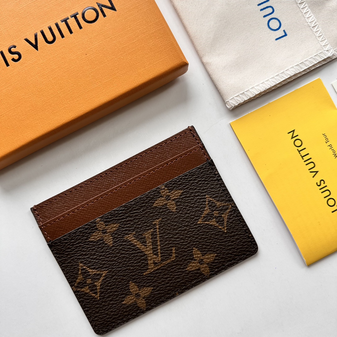 Designer Monogram Double Card Holder Brown Monogram Wallet ﻿ - Gorchic - $35.99