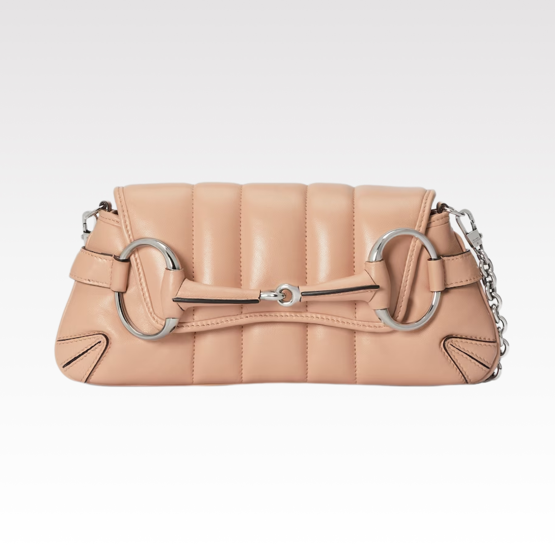 Double-G Horsebit Chain Small Shoulder Bag Rose Beige - Bag - Gorchic - $110.99