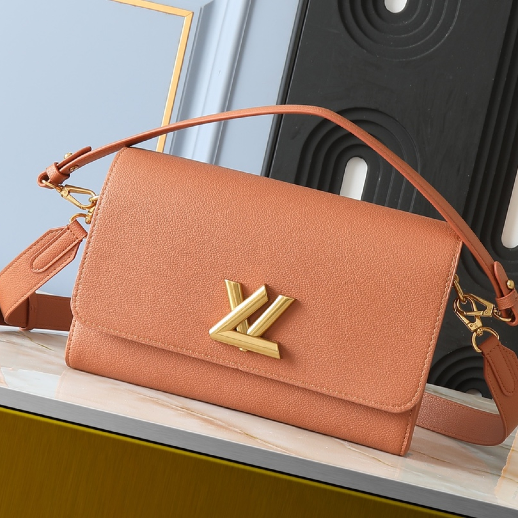 Designer Monogram Twist Brown Bag - Gorchic - $157.99