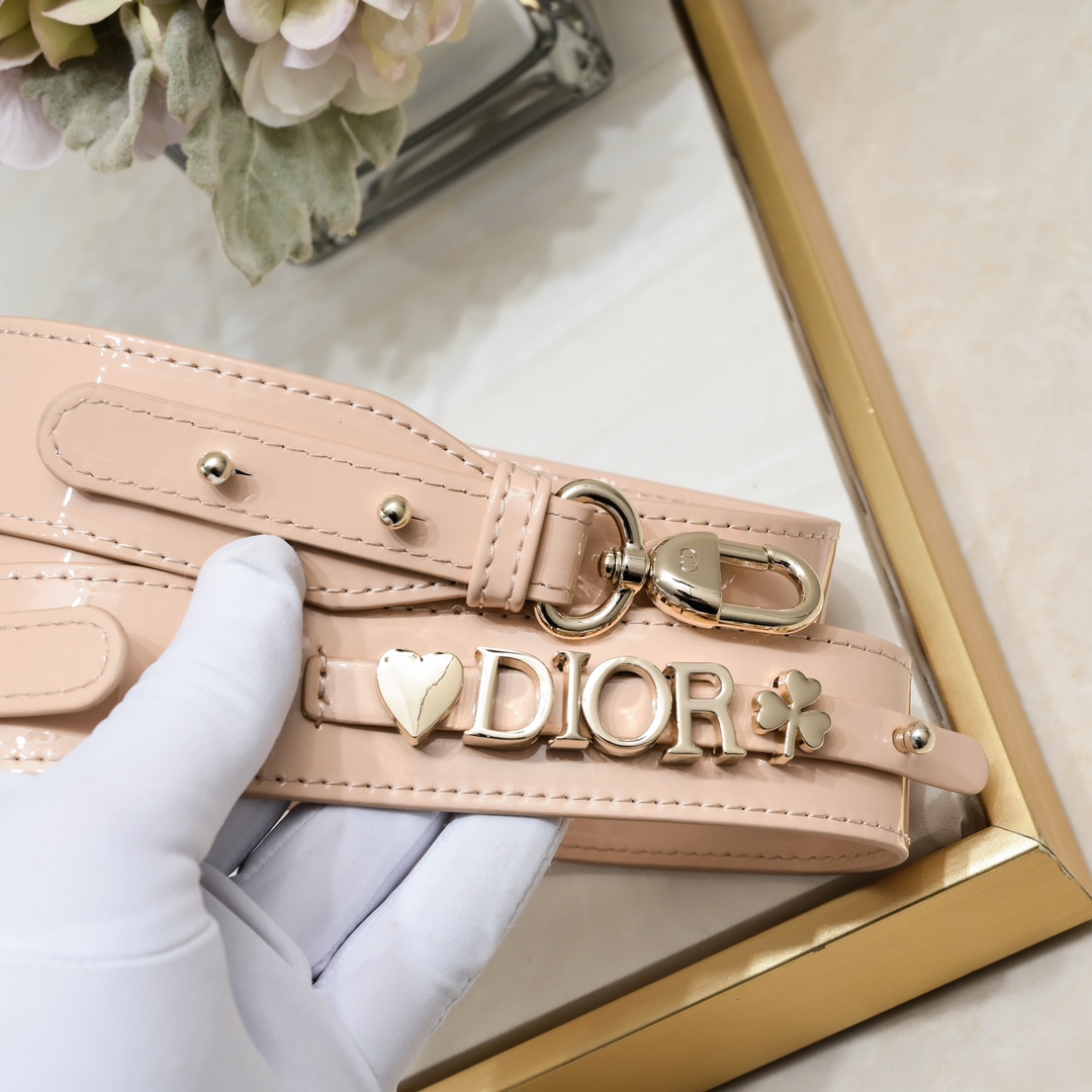 D Inspired Small Lady D Inspired Bag Powder Patent Cannage Calfskin Golden Hardware - Bag - Gorchic - $144.99