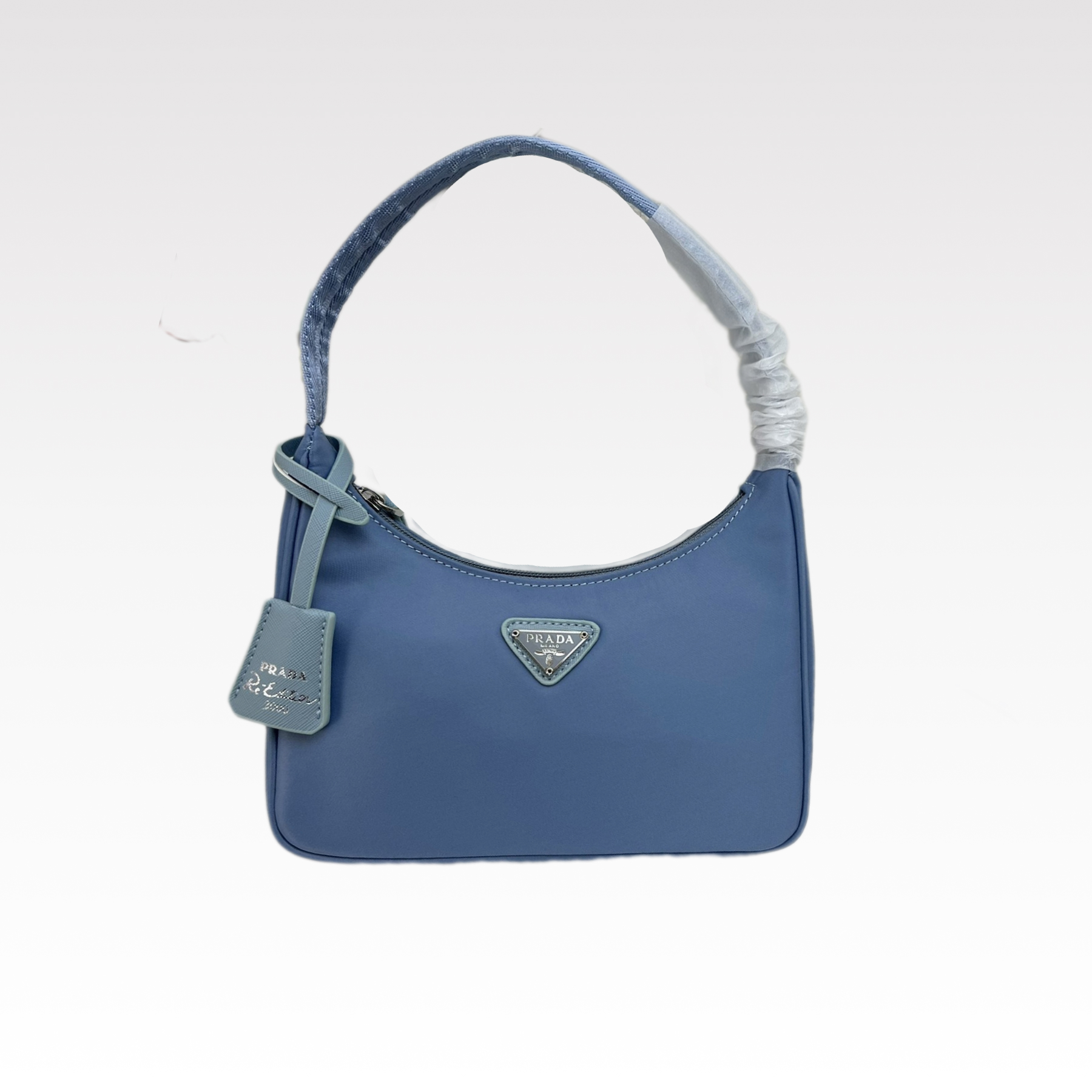 Saffiano texture Hobo Medieval Moon Bag - Blue Bag - Gorchic - $93.99