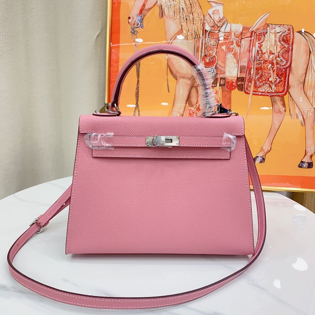 H-Inspired Kelly Haze Light Pink Silver Hardware - Bag - Gorchic - $156.99