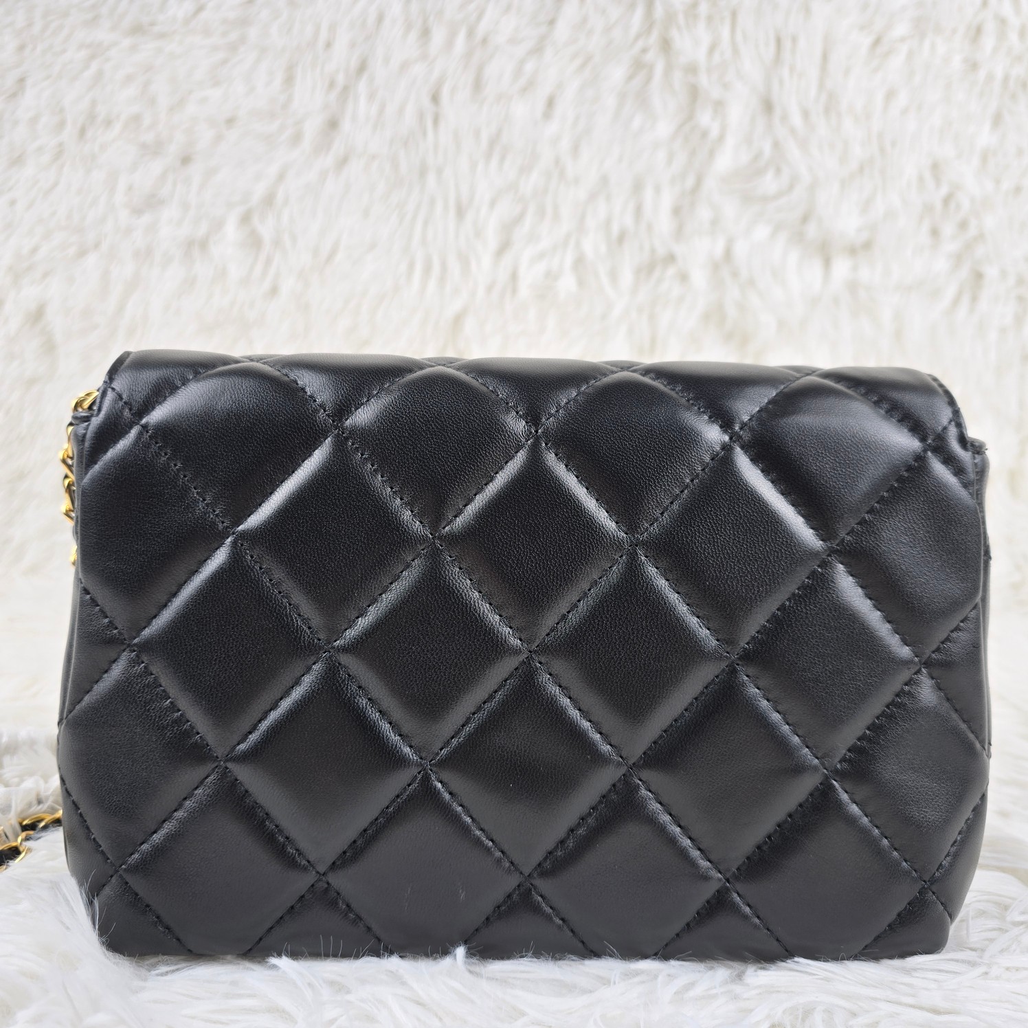 CC Inspired 24A Pearl Small Flap Bag-Black - Bag - Gorchic - $139.99