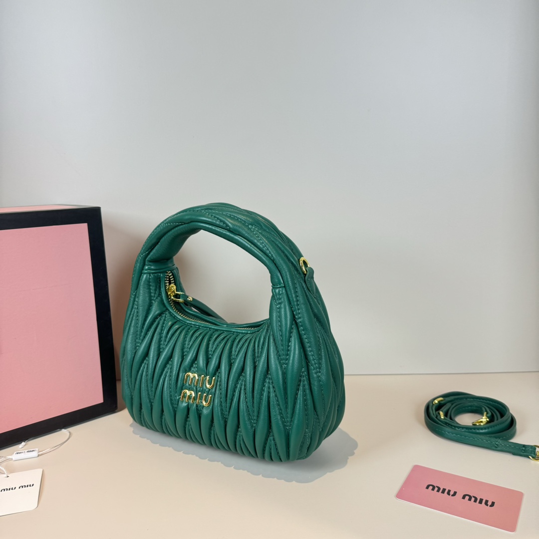 MU Wander matelassé nappa leather hobo bag handbag - Bag - Gorchic - $114.99