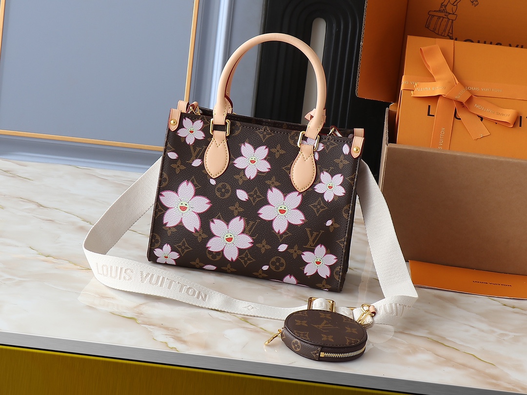 Designer Monogram x Murakami  x TM On The Go PM Bag - Gorchic - $125.99