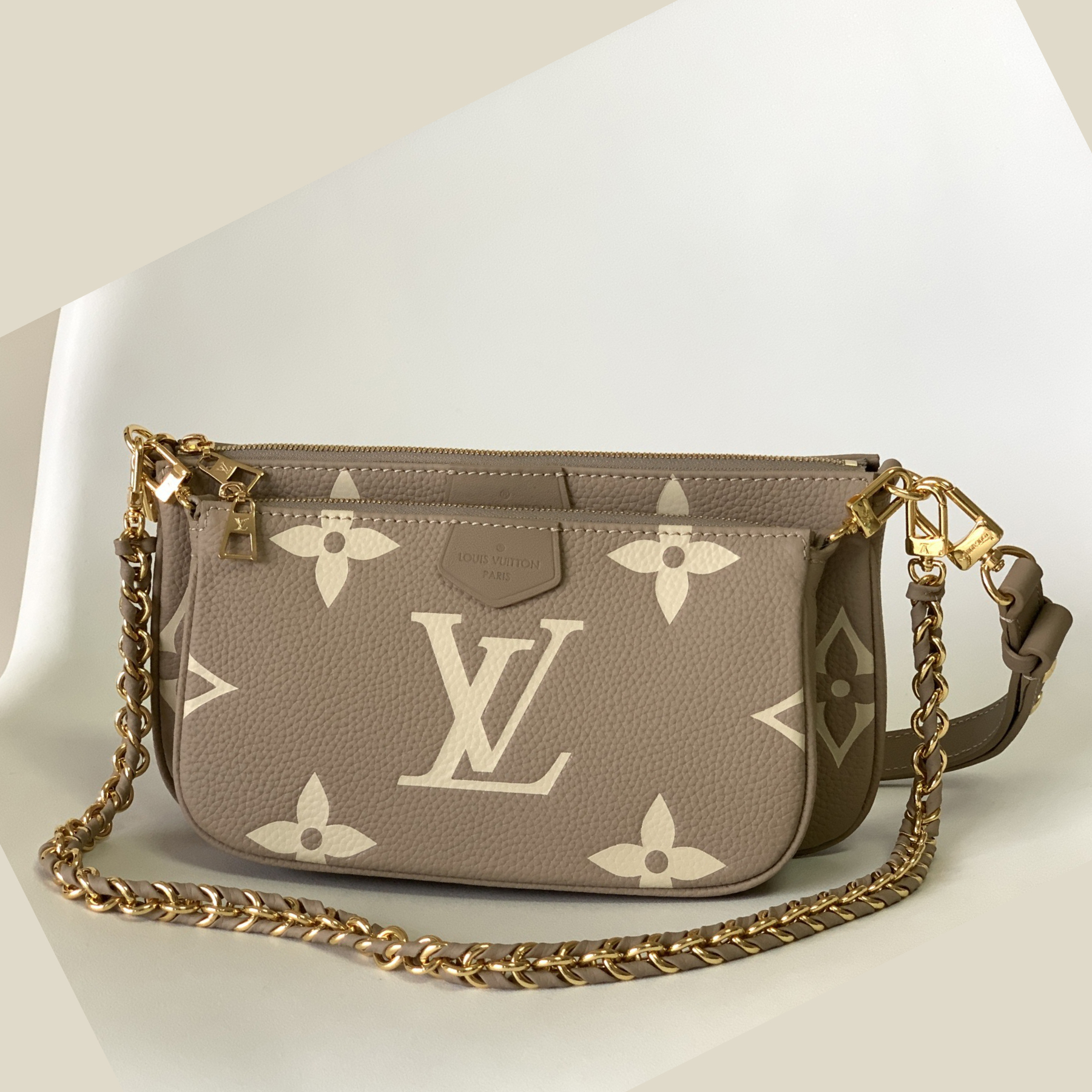 Designer Monogram Multi Pochette Accessoires Crossbody Brown Bag - Gorchic - $108.99