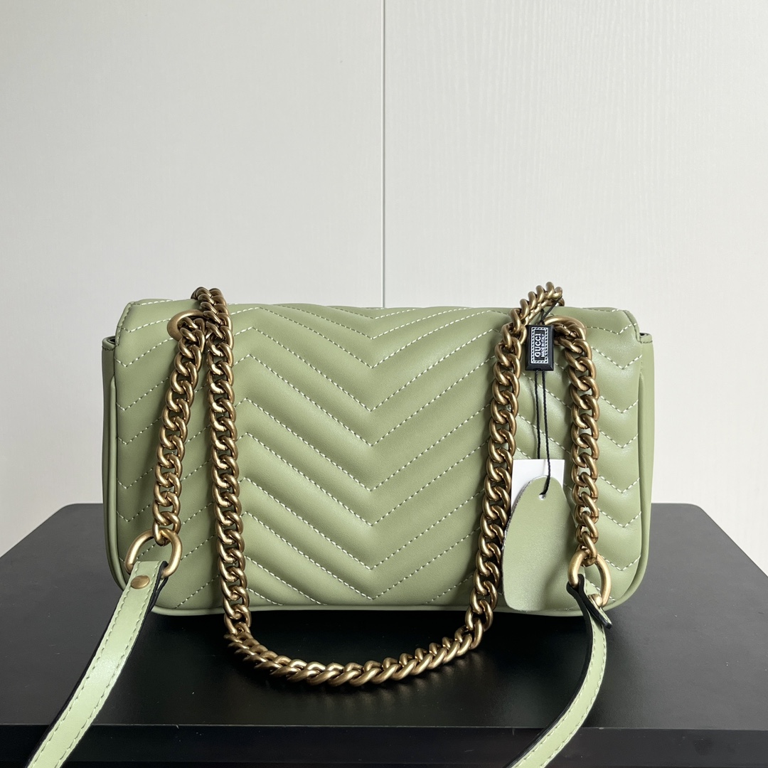 Double-G GG Marmont Shoulder Bag - Green Bag - Gorchic - $101.99