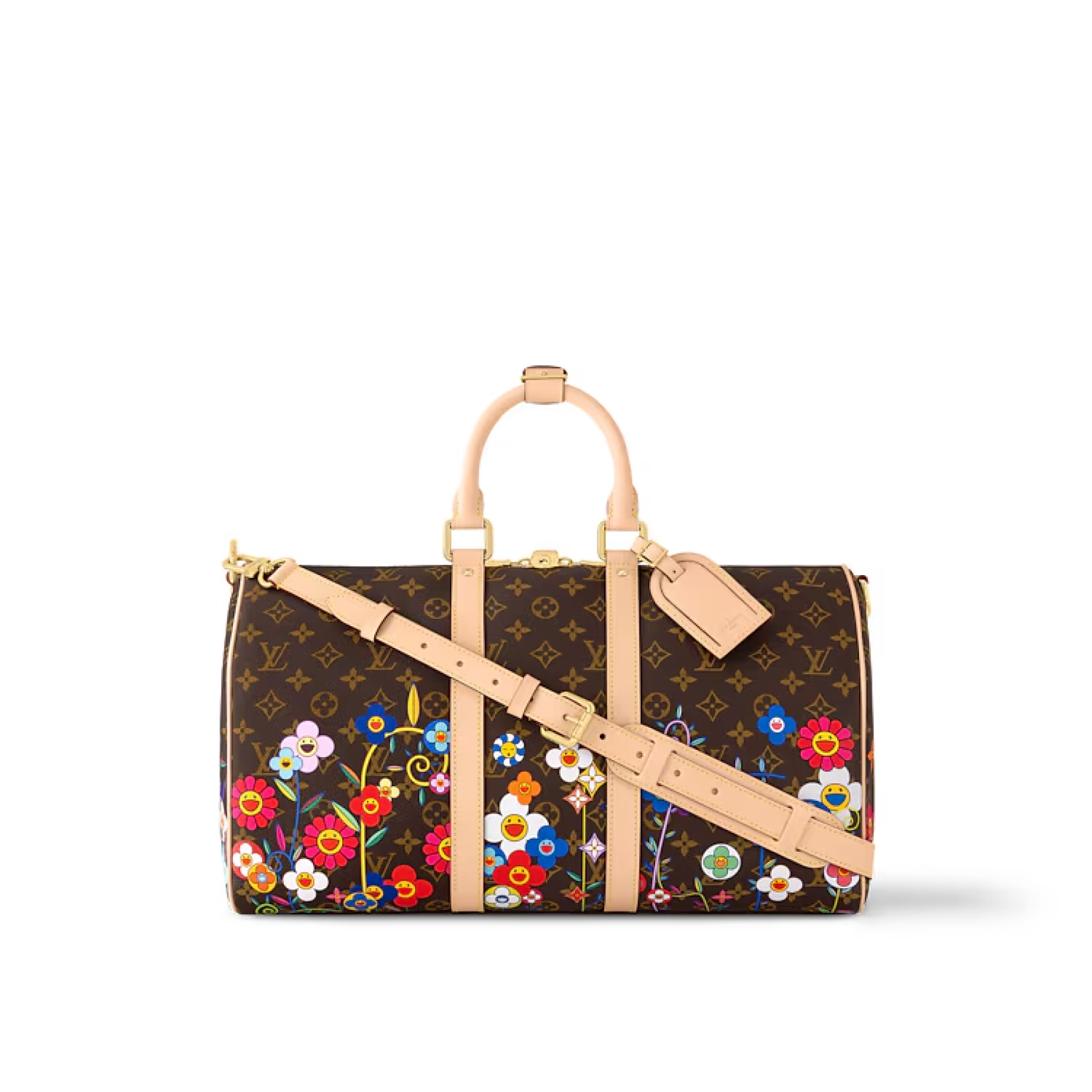 Designer Monogram x Murakami  x TM Keepall Bandoulière 45 Monogram Canvas Leather - Gorchic - $167.99