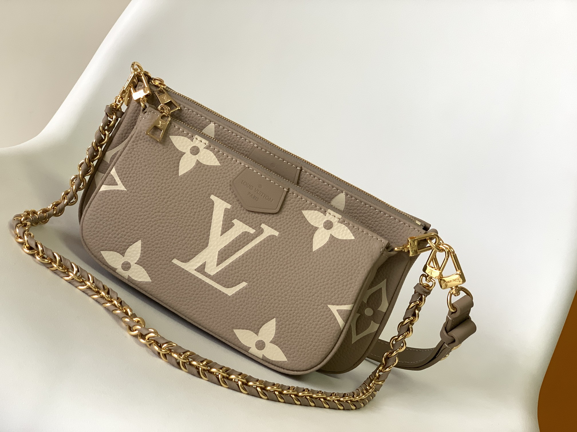 Designer Monogram Multi Pochette Accessoires Crossbody Brown Bag - Gorchic - $108.99