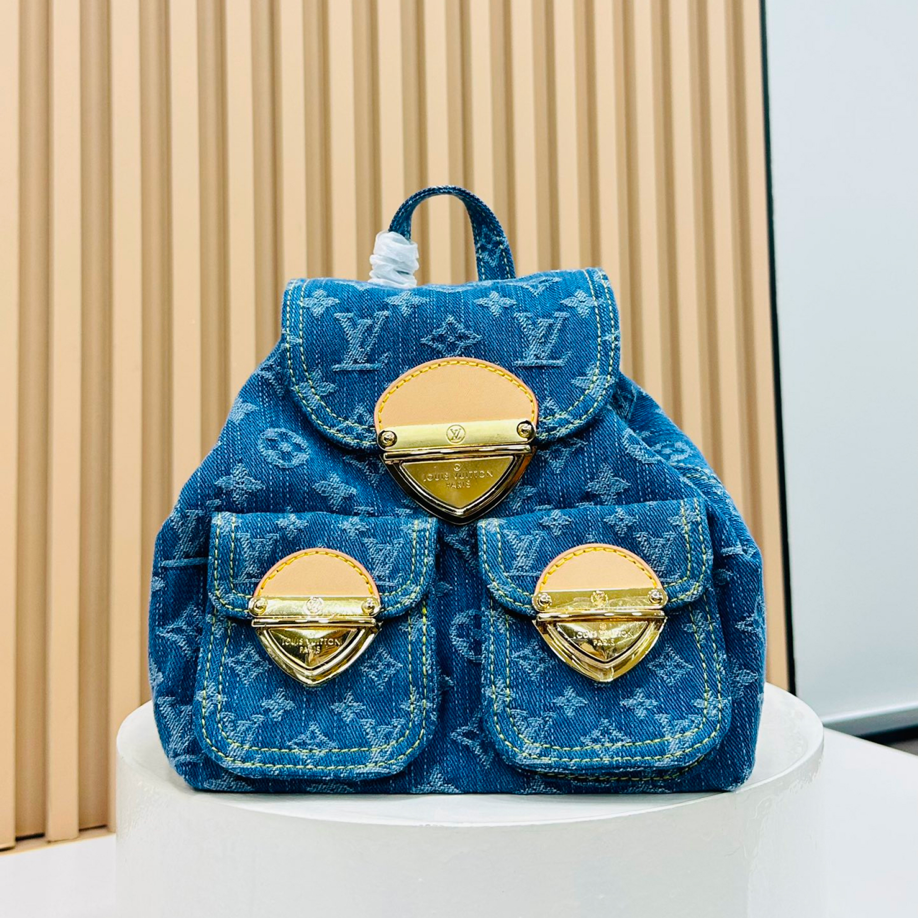 Designer Monogram Denim Backpacks - Bag - Gorchic - $146.99