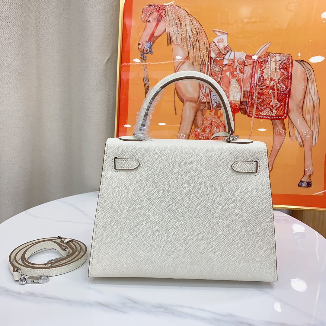 H-Inspired Kelly Haze Light White Silver Hardware - Bag - Gorchic - $156.99