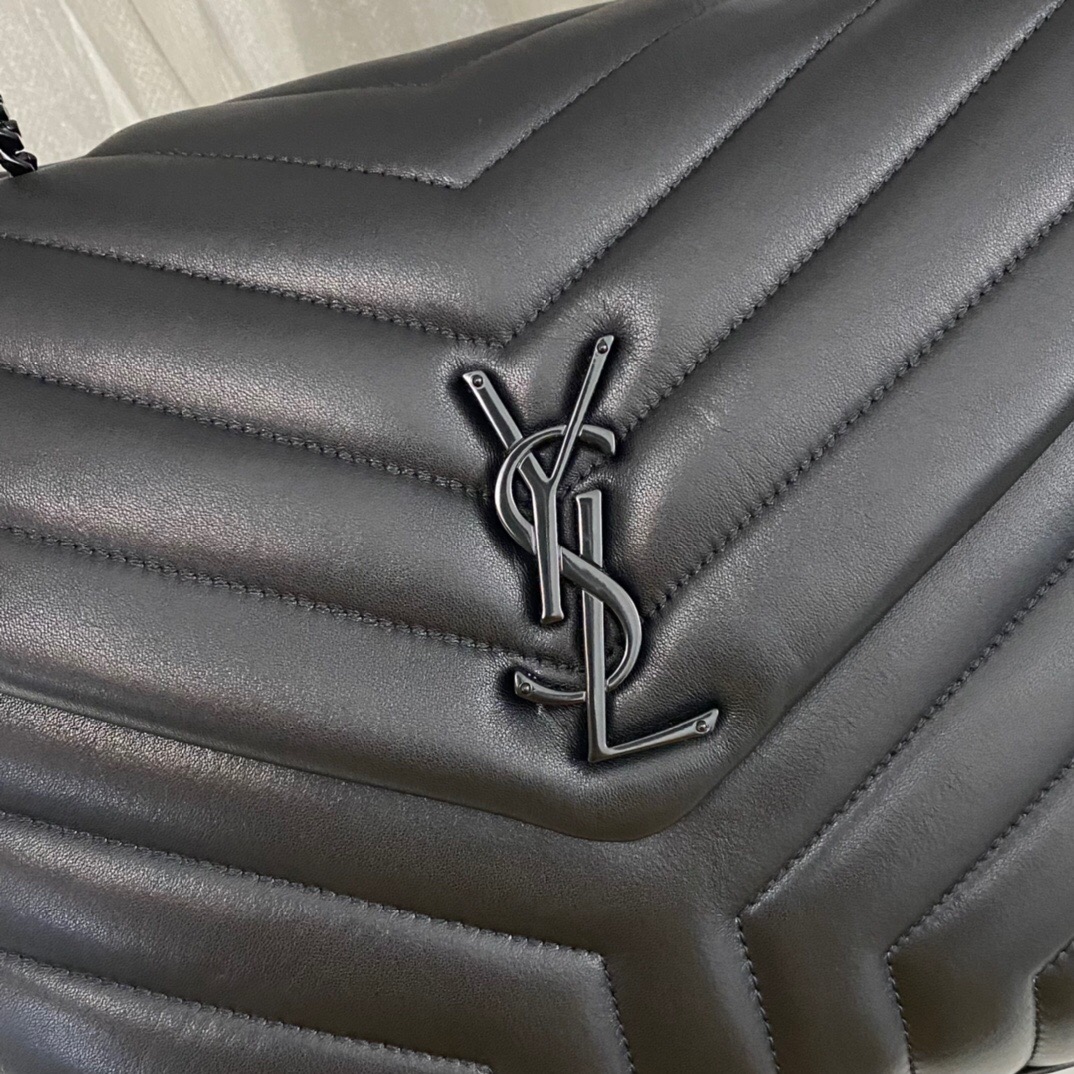 Lady Designer Loulou medium quilted leather shoulder bag black - Bag - Gorchic - $132.99