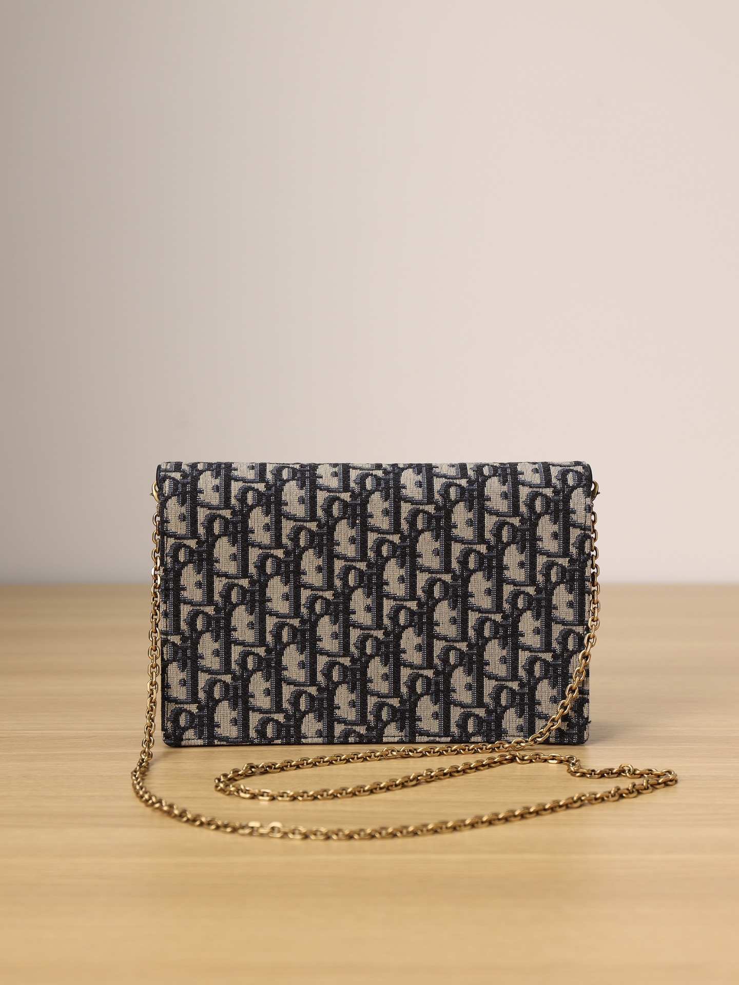 D Inspired LONG SADDLE WALLET WITH CHAIN Black D Inspired Oblique Jacquard - Bag - Gorchic - $138.99