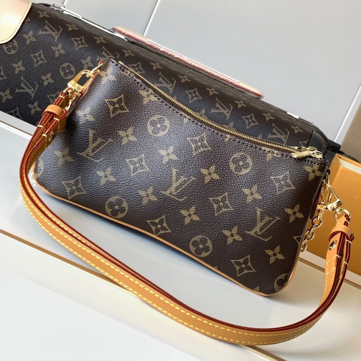 Designer Monogram Liv Pochette Monogram Bag - Gorchic - $123.99