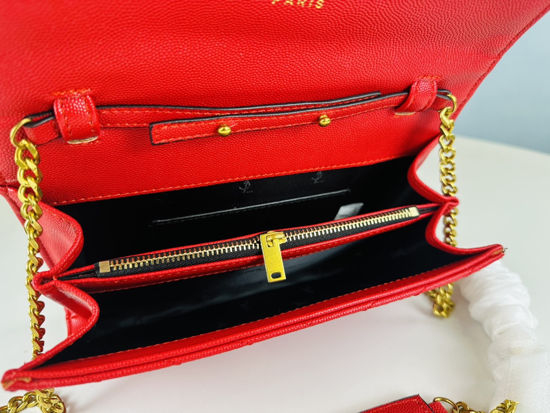 Lady Designer Fashion Cassandre Envelope - Red - Gorchic - $119.99