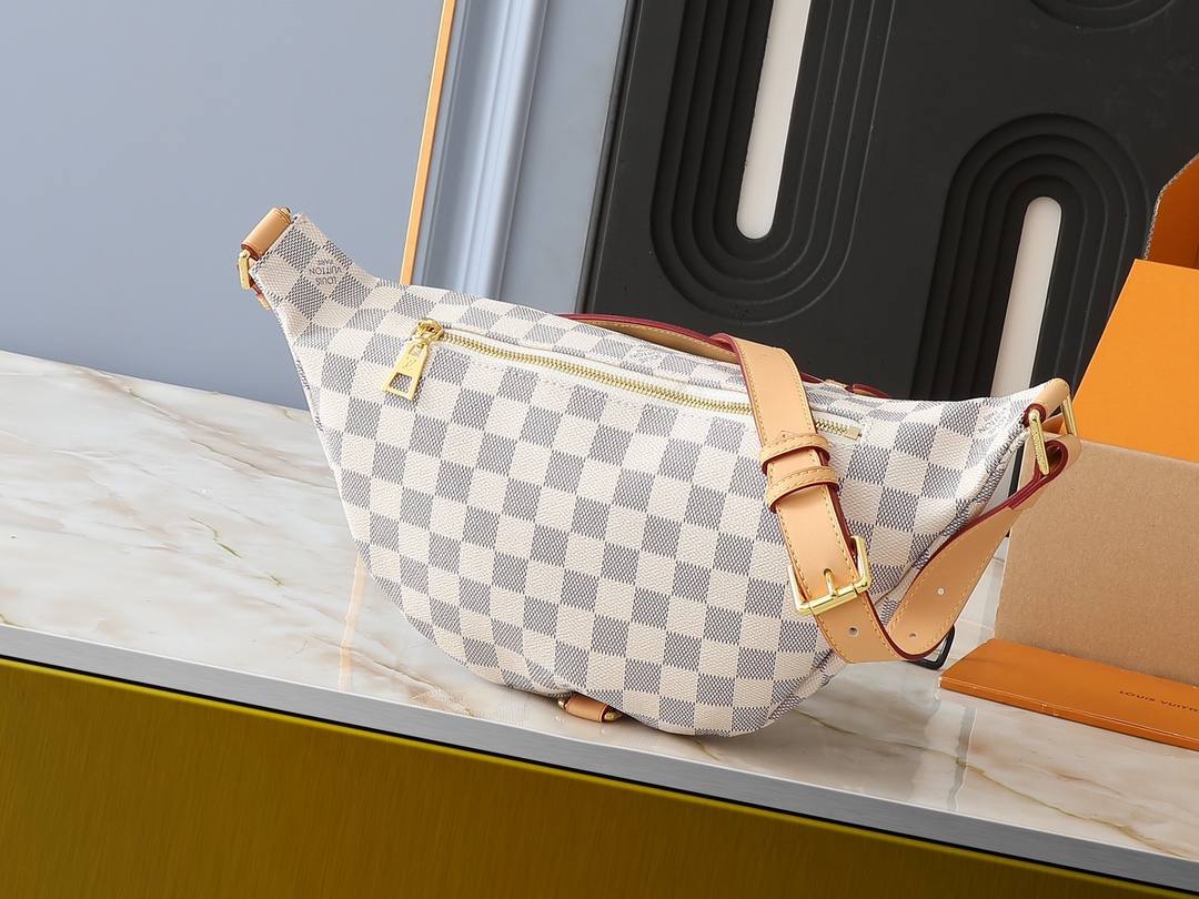 Designer Monogram Campus Bumbag Belt Bag in White Tessellations - Bag - Gorchic - $123.99