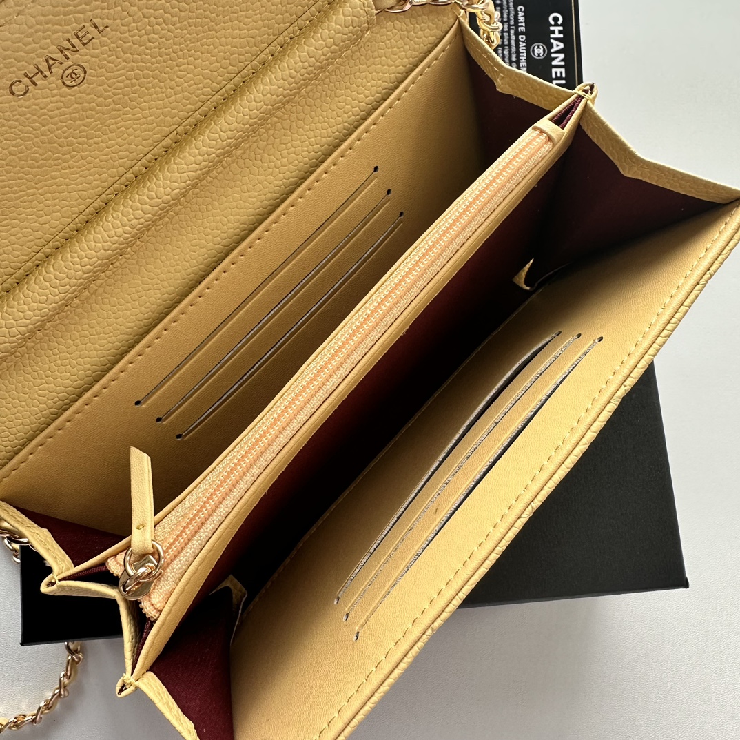 CC Inspired 23 Wallet on Chain- Yellow Bag - Gorchic - $98.99