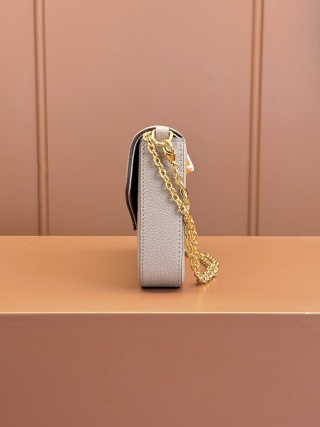 Designer Monogram POCHETTE FÉLICIE Chain Bag - Grey Bag - Gorchic - $82.99