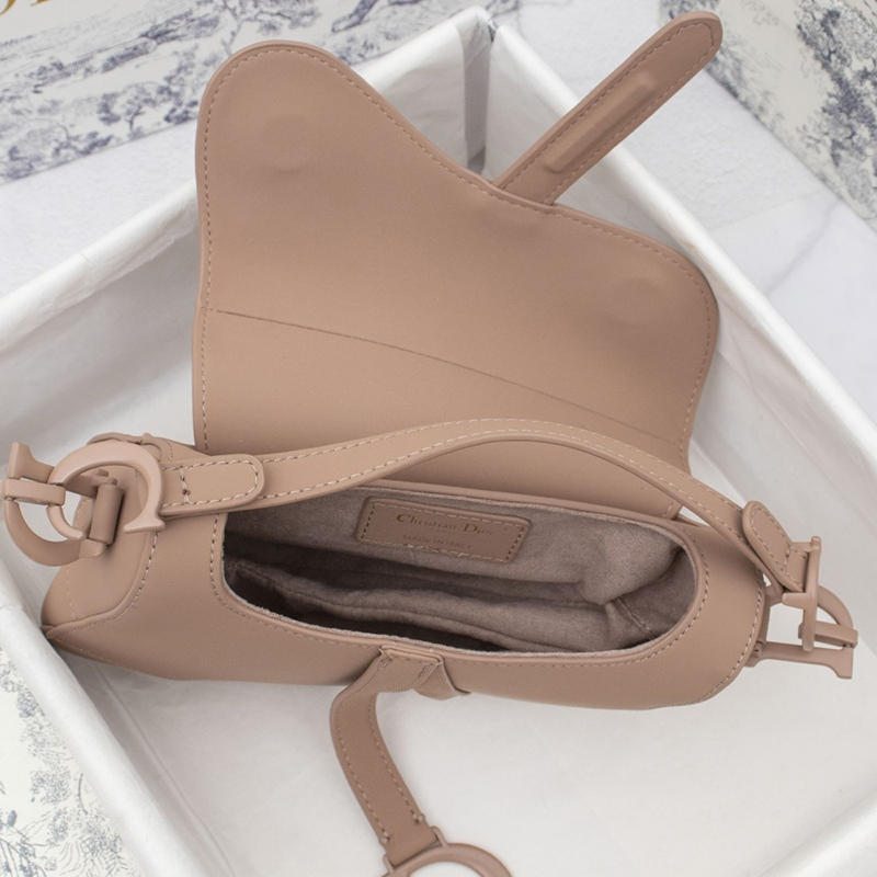 D Inspired SADDLE Bag Pink Ultramatte Calfskin - Bag - Gorchic - $138.99
