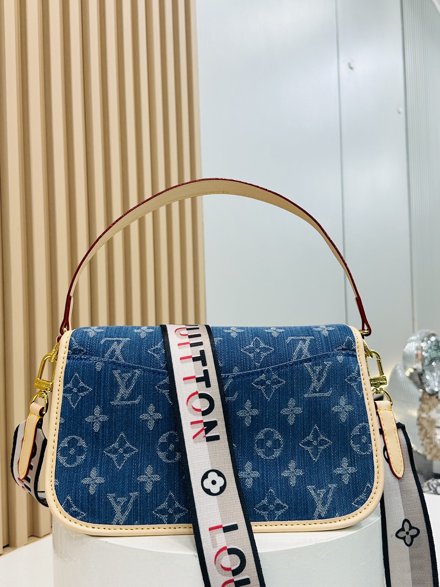 Designer Monogram  Diane NM Handbag Monogram Canvas - Denim - Bag - Gorchic - $131.99