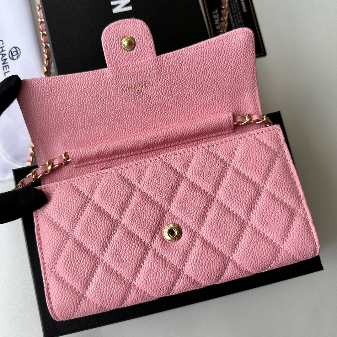 CC Inspired 23 Wallet on Chain- Light Pink Bag - Gorchic - $98.99