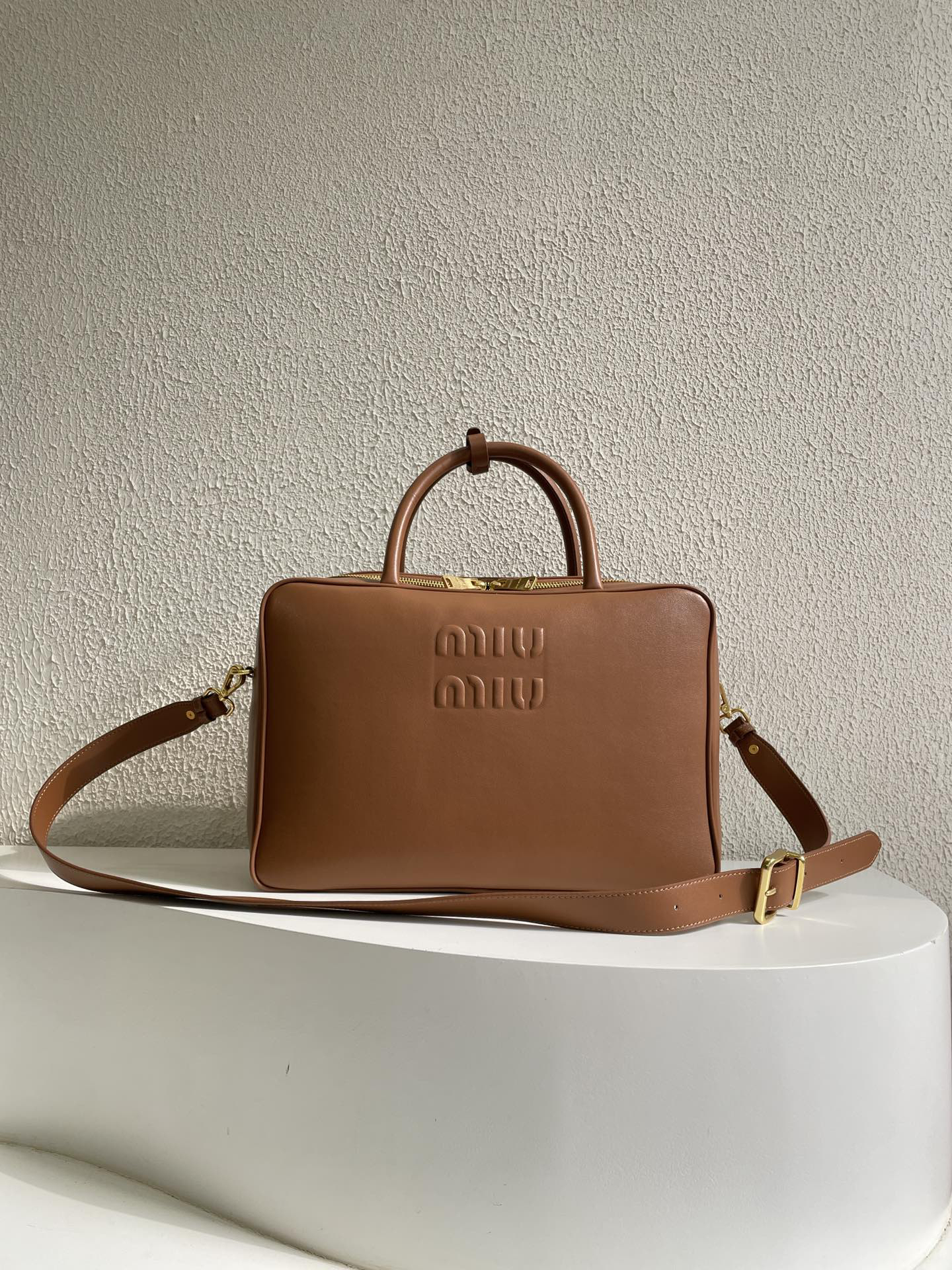 Residenza MU Leather Top-Handle Bag- Brown - Bag - Gorchic - $158.99