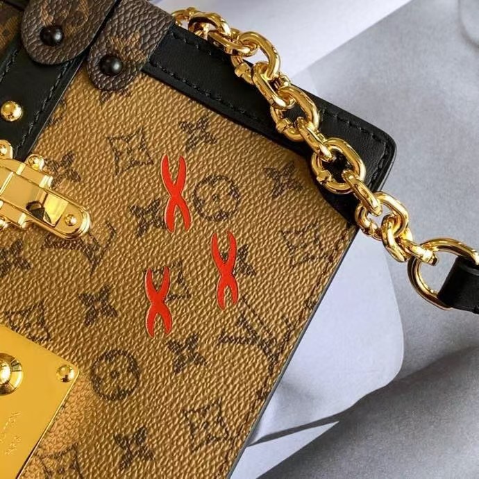 Designer Monogram Pochette Trunk Cloth Clutch Bag Brown - Bag - Gorchic - $144.99