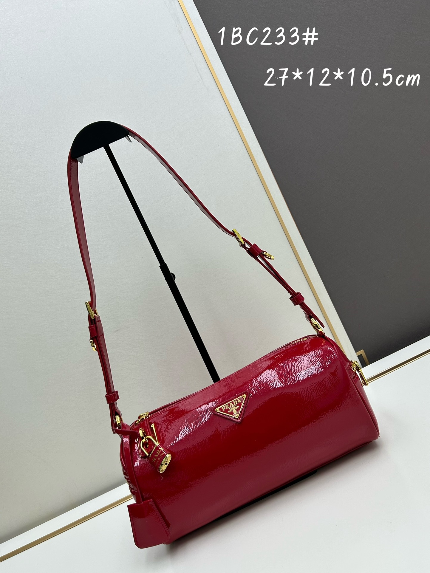 Saffiano texture Aimée Suede Shoulder Red Bag - Gorchic - $186.99